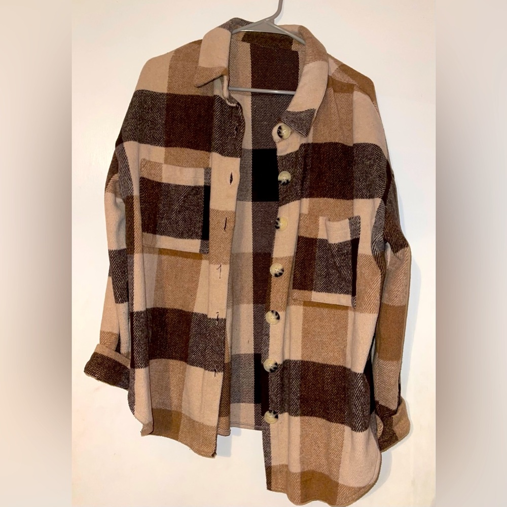 Multicolored Brown Shacket